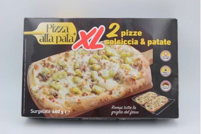 2 PIZZA PALA XL PATATE/SALSICCIA GR 660